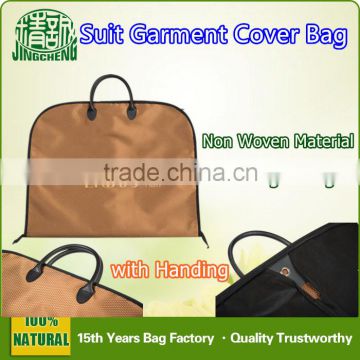 Non Woven Materail Suit Garment Cover Bag / Handing Suit Garment Bag Cover