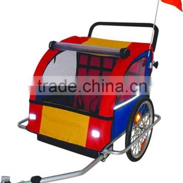 light alloy baby trailer with eflectors