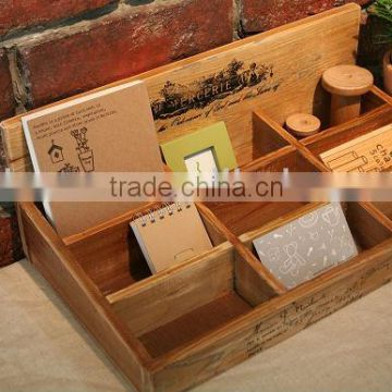 antique wooden trinkets storage box ,files holder