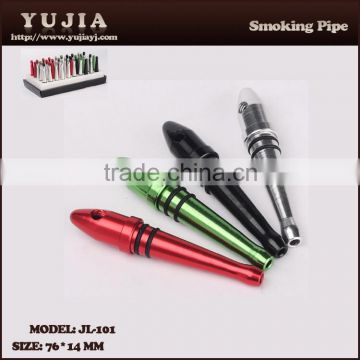 Guangzhou YuJia hot sale colorful bullet style detachable smoking pipe JL-101