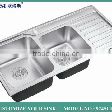best grade 2015 modern style short-time delivery stainless steel wall mount sink 9245CL