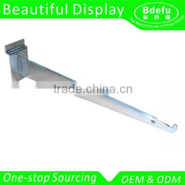 Metal shelf support glass bracket for slatwall