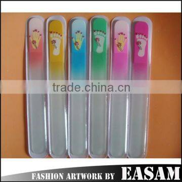 China factory sell manufacture of glass nail file with rhinestone
