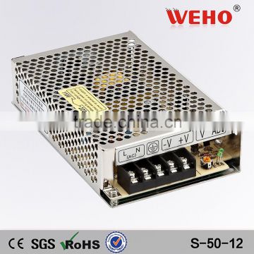 S-50-12 50w switch manufacturers 12v 4a variable voltage dc power supply