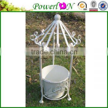 Cheap Classic New Design Wrough Iron Pavilion Shape Plant Pot For Garden Home Decoration I22M TS05 X00 PL08-5643