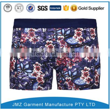 JMZ oem fancy man underwear cotton spandex printed boxer shorts