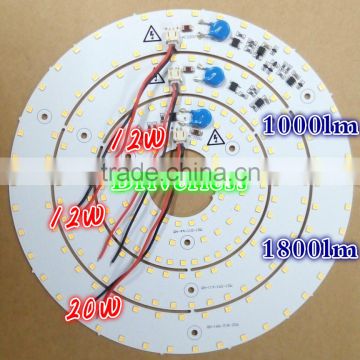 Two years warranty of 12w 20w ring type pcb plate AC220v SMD2835 led module with driver on board