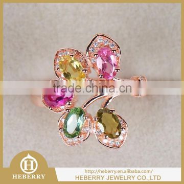 charming semi precious natural gemstone ring for wedding