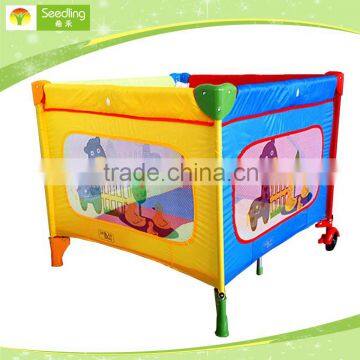Baby Playard square Portable Folding Crib Bed Giraffe Infant Playpen Play Yard