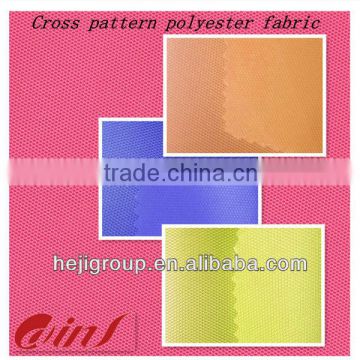 100% polyester cross pattern oxford fabric/textile pu/pvc/uly coated for bag