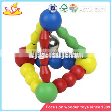 Wholesale modern wooden sound toy for kids musical toy baby wooden sound rattle W08K013
