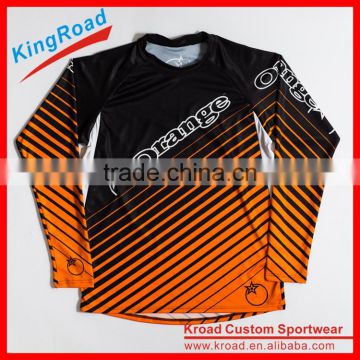Sublimation printed baggy long/short sleeve downhill jersey with OEM designs