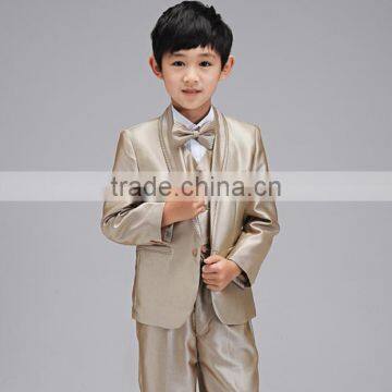 2017 new style latest fashion high quality silk flower boy suit Boy performing costume