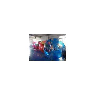 0.8mm PVC Half Color Water Walking Ball , Amusement Park Human Water Bubble Ball