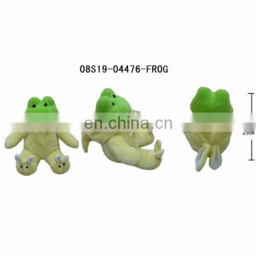 Green Plush Frog with Cute Rabbit Hat and Shoes