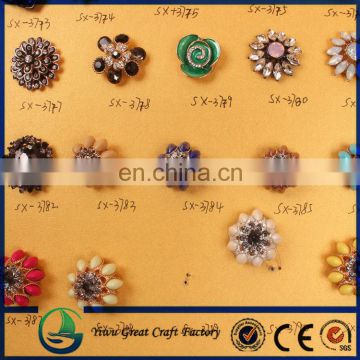 Pearl rhinestone button for decoration / flatback pearl button ,crystal button