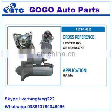 12v Starter Motor for HAIMA OEM D6G70