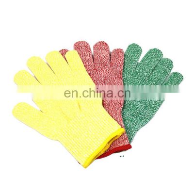 HY 13G China Hot Sell Knitted Level 5 Cut Protection Color Gloves Arbeits Handschuh Shucking Oysters/Food Grade Mittens EN388