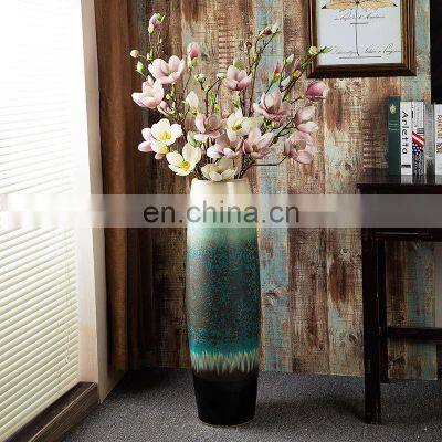 Ceramic floor-to-ceiling large vase set glaze kiln transforms modern European hotel decorations