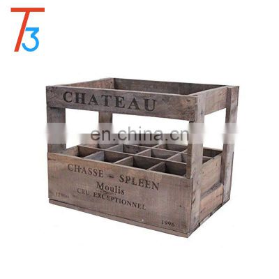 Natural Unfinished Cheap red  Bottle wooden wine boxes for sale