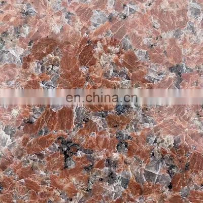 Cheap price own quarry natural building stone floor tiles paving Maple Red granite