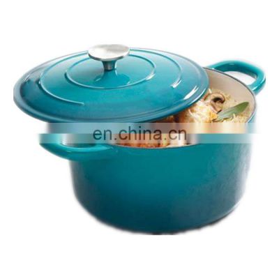 7QT enamel cast iron casserole pot