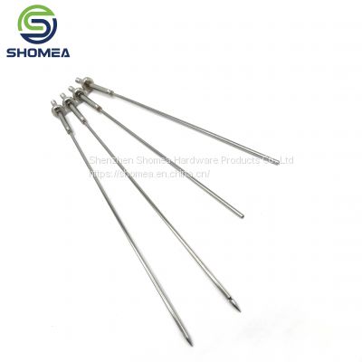 Shomea Customized 2-5mm daimeter Stainless Steel pencil point tip needle with metal base
