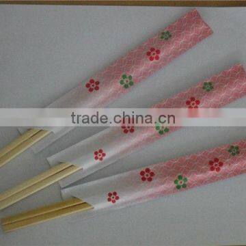 eco friendly tensoge sleeve paper disposable bamboo chopsticks