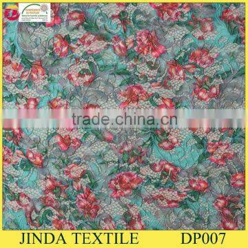 Fashion design print lace fabric picture