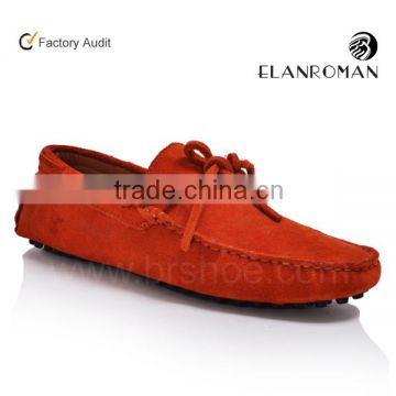 Most comfortable casual shoes for men boat shoe made of suede leather