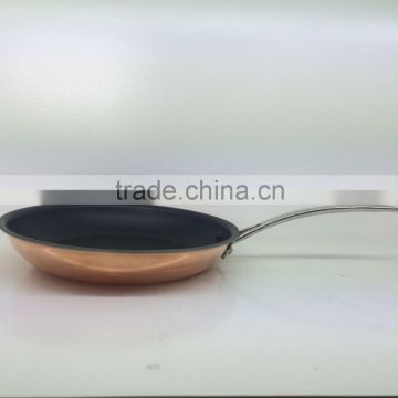 New Innovation Pressed Nonstick Copper Metal Material Tri-ply Copper Frying Pan