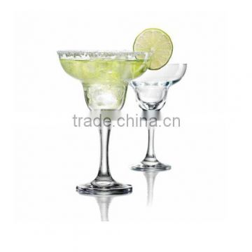 Clear transparent leadfree customized size margarita glass cup handmade mouthblown