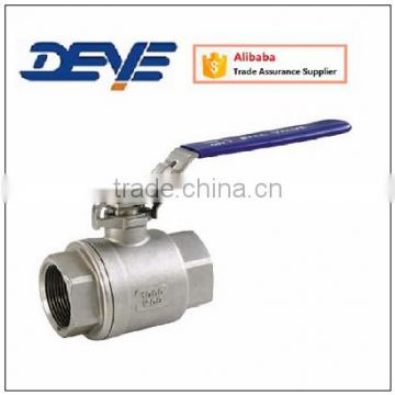 Stainless Steel Ball Valve with Two Piece Body NPT or SP ENDS 1000WOG 2000WOG