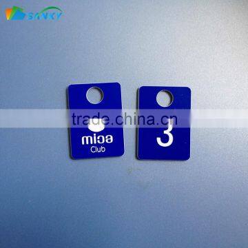 Engrave Plastic ABS Club Cabinet Key Tag