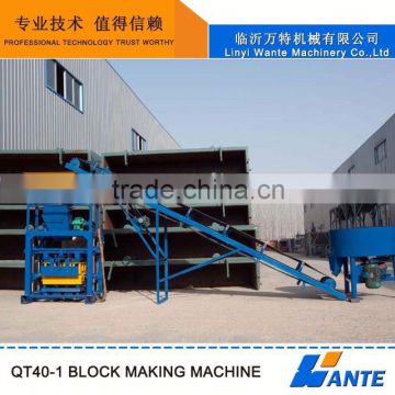 WANTE building material making machine Semi Automatic Concrete Block Machine QT40-1