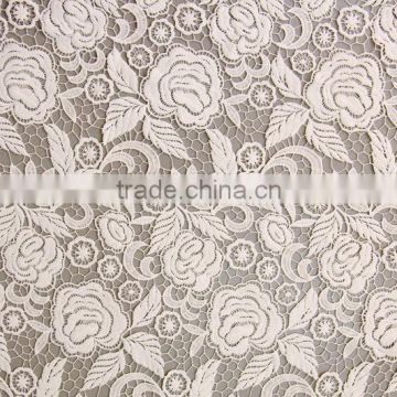 leaf and flower pattern guipure lace embroidery fabric