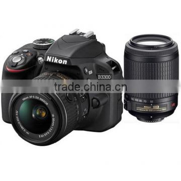 Nikon D3300 twin kit with Nikon 18-55mm VR II and 55-200mm VR Lenses Digital SLR Camera DGS Dropship