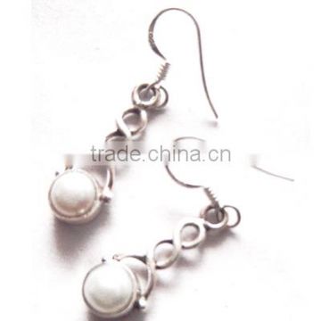 Filigree Drop Shape Earring Oxidized Plain 925 Sterling Earrings Oxidized Silver Jewelry