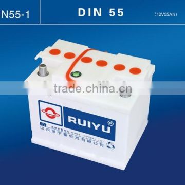 54523 Suv car battery 12 v 54ah Lead acid battery / Dry charged auto battery/ europen standard
