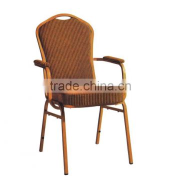 Strong and comfortable stackable armrest chair for hotel and banquet