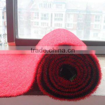 Outdoor red grass carpet on balcony for house decoration