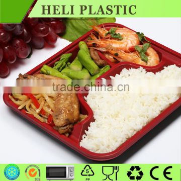 4 compartment food tray disposable plastic food container