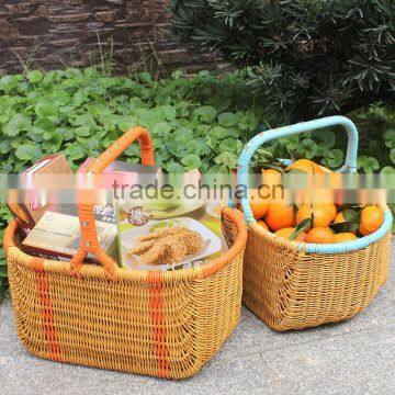 Rattan woven fruits vegetables basket