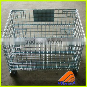 galvanized wire mesh,rock basket wire mesh,Metal wire basket carts with 4 wheels