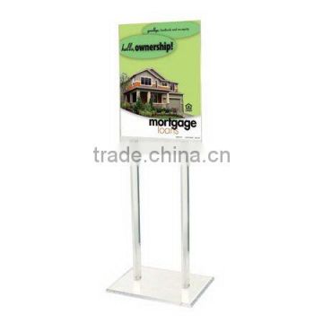 Floorstanding acrylic poster frame/poster, acrylic poster display, acrylic poster with a leaflet holder or pockets