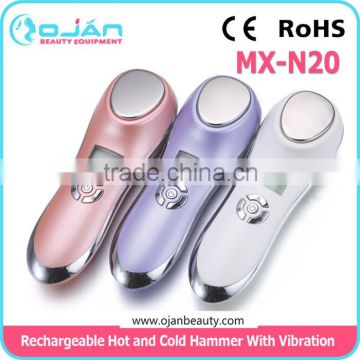 Portable Hot and Cold Hammer facial massage,wrinkle remove device