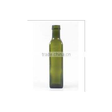 Dark Green glass bottle 250ml for cooking oil olive oil