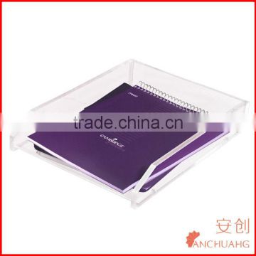 Clear Acrylic Office Single Letter Document Tray Storage