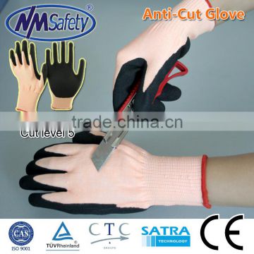 NMSAFETY Sample free pu coated cut resistant glove/cut proof gloves/anti cutting gloves