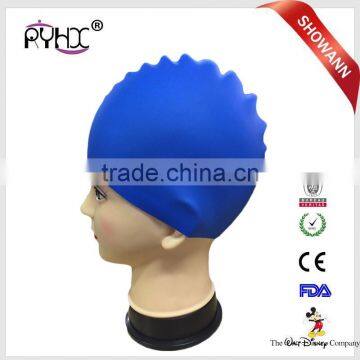 Customized silicone material custom printed swimming cap wholesale